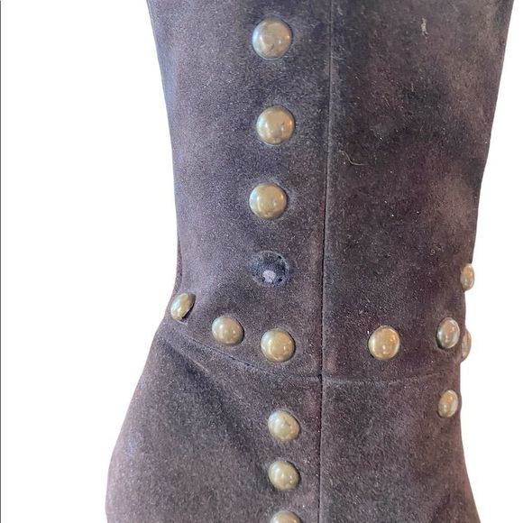 Vero Cuoio long suede heeled boots with zipper size 6.5 Heel: 4 inch - Picture 6 of 6